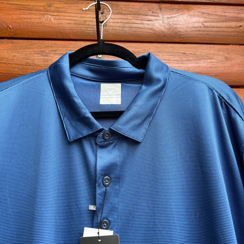 Callaway Opti-Dri XXL Men's Golf Polo Shirt Navy Blue NWT Performance Stretch